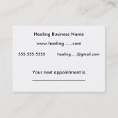 Dagelijkse herinnering - lichaamsuitlijning afsprakenkaartje (Achterkant)