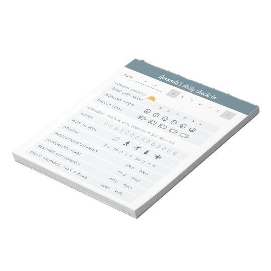 Dagelijkse herinneringen Dagelijkse Planner Dageli Notitieblok (Linkerzijde)