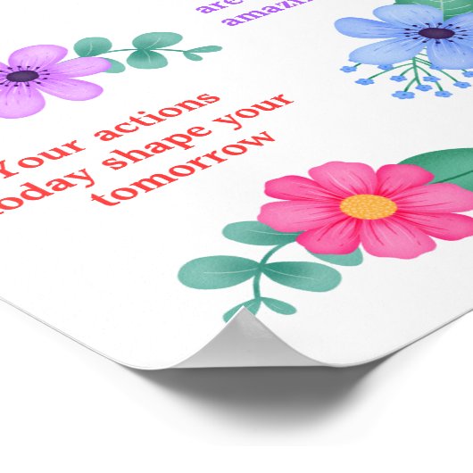 Dagelijkse herinneringen Positieve Motivatie quote Poster (Hoek)