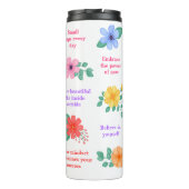 Dagelijkse herinneringen Positieve Motivatie quote Thermosbeker (Achterkant)