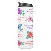 Dagelijkse herinneringen Positieve Motivatie quote Thermosbeker (Geroteerd rechts)