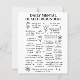 Dagelijkse herinneringen voor geestelijke gezondhe