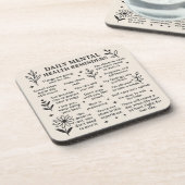 Dagelijkse herinneringen voor geestelijke gezondhe bier onderzetter (Linkerzijde)