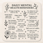 Dagelijkse herinneringen voor geestelijke gezondhe kartonnen onderzetters (Voorkant)