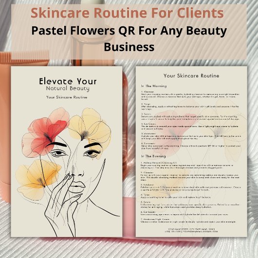 Dagelijkse huidverzorging Routine Planner Beauty L Flyer