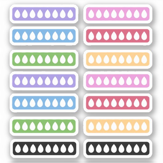 Dagelijkse hydratatie tracker sticker (Voorkant)