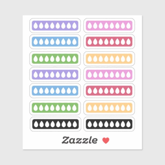 Dagelijkse hydratatie tracker sticker (Vel)