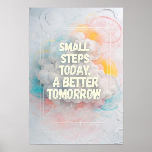 Dagelijkse inspiratie voor een betere toekomst poster (Voorkant)