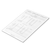 Dagelijkse kasregisterla Count Sheet Notitieblok (Schuin)