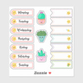 Dagelijkse Kawaii Star-Stickers voor planners Sticker (Vel)
