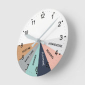 Dagelijkse  Kleuren schema Ronde Klok (Hoek)