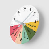 Dagelijkse  Kleuren schema Ronde Klok (Hoek)