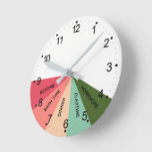 Dagelijkse  Kleuren schema Ronde Klok (Hoek)