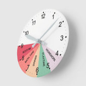 Dagelijkse  Kleuren schema Ronde Klok (Hoek)