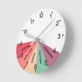 Dagelijkse  Kleuren schema Ronde Klok (Hoek)