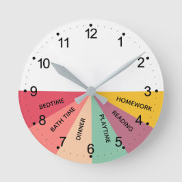 Dagelijkse  Kleuren schema Ronde Klok
