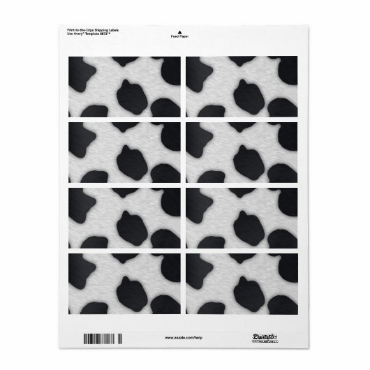 Dagelijkse Koe afdrukken Etiket (Full Sheet)