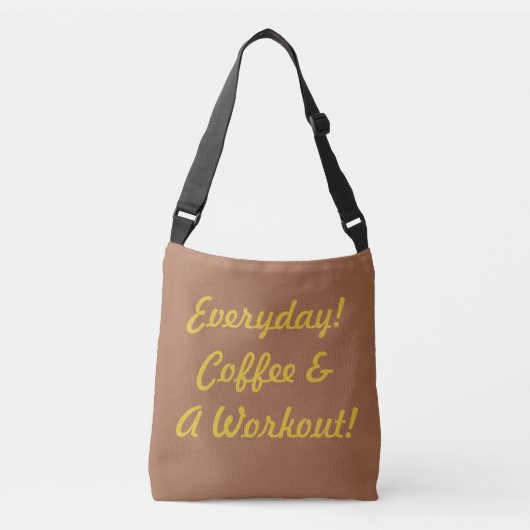Dagelijkse koffie & een workout crossbody tas (Voorkant)