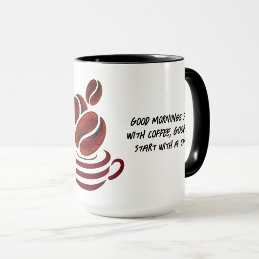 Dagelijkse koffie en thee rituelen mok (Voorkant rechts)