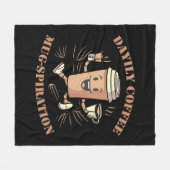 Dagelijkse koffie Mugspiratie Fleece Deken (Voorkant (Horizontaal))