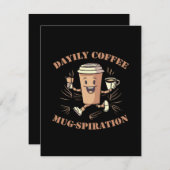 Dagelijkse koffie Mugspiratie Informatiekaartje (Voorkant / Achterkant)