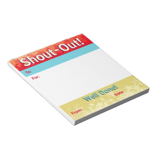 Dagelijkse kudos roepen op tot herkenning van werk notitieblok (Schuin)