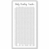 Dagelijkse leesgewoonte Tracker Lezen Log Journali Sticker (Voorkant)