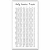 Dagelijkse Leeshabit Tracker Leeslogboek Journalin Sticker (Voorkant)