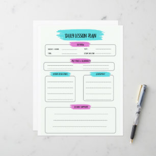 Dagelijkse lesplanner pagina, School Planner afdru