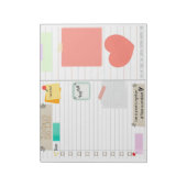 Dagelijkse lijst met bevestigingen, plakbiljetten notitieblok (Linkerzijde)