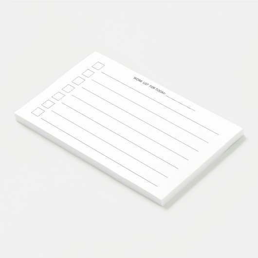 Dagelijkse lijst van werkzaamheden: controleblad 1 post-it® notes (Schuin)