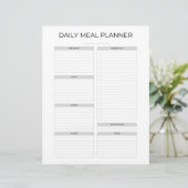 Dagelijkse maaltijdplanner | Eenvoudig minimalisti Briefhoofd (Staand voorkant)
