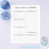 Dagelijkse Maaltijdplanner | Eenvoudig Minimalisti Flyer (Enkel)