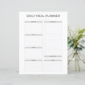 Dagelijkse Maaltijdplanner | Eenvoudige Minimalist (Staand voorkant)
