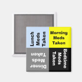 Dagelijkse medicatie herinnering magneet (Voorkant / Achterkant)