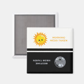 Dagelijkse medicatieherinnering Dag en Nacht Magneet (Voorkant / Achterkant)