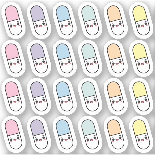 Dagelijkse medicijnherinnering Pill Tracker Planne Sticker (Voorkant)