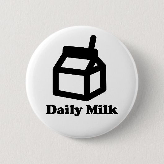 dagelijkse melk-logo ronde button 5,7 cm (Voorkant)