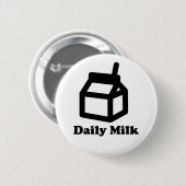 dagelijkse melk-logo ronde button 5,7 cm (Voorkant /achterkant)