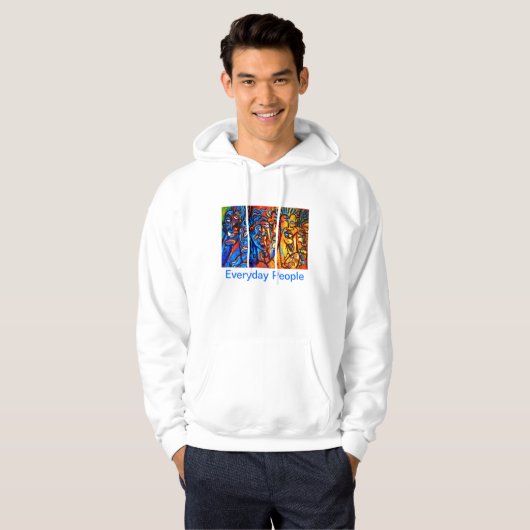 Dagelijkse mensen hoodie (Voorkant volledig)