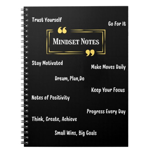 Dagelijkse Mindset Notities Notitieboek (Voorkant)