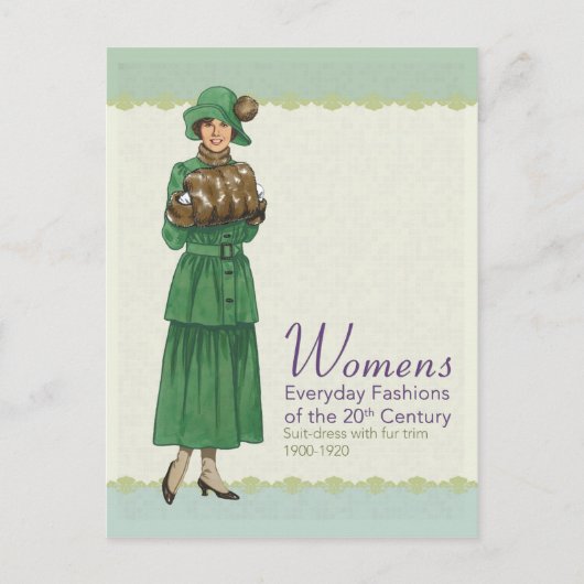 Dagelijkse Modes: Suite Dress Briefkaart (Voorkant)