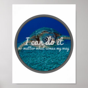 dagelijkse motivatie bekrachtiging voor succes poster