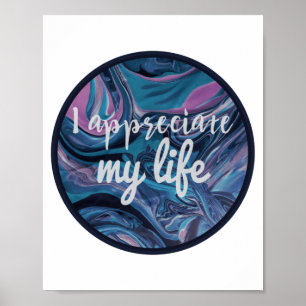 dagelijkse motivatie bevestiging van werk en liefd poster