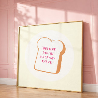 Dagelijkse Motivatie: Geloof dat je halverwege ben Canvas Afdruk