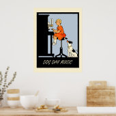 Dagelijkse muziekretro-stijl poster (Keuken)