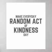 Dagelijkse onwillekeurige daad van Kindness Day Poster (Voorkant)