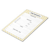 Dagelijkse organisatie - Geel Notitieblok Gingham (Schuin)