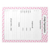 Dagelijkse organisatie - Notitieblok van Roze Ging (Voorkant)