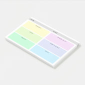 Dagelijkse organisator - Pastels Post-it® Notes (Schuin)